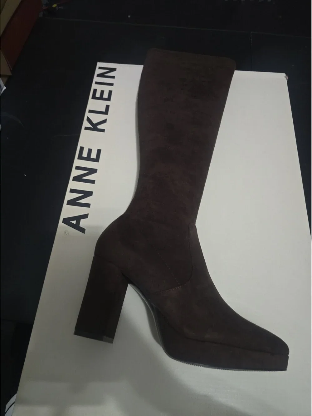 Anne Klein Journey Chocolate Brown Knee High Boots Women’s Size 7.5M